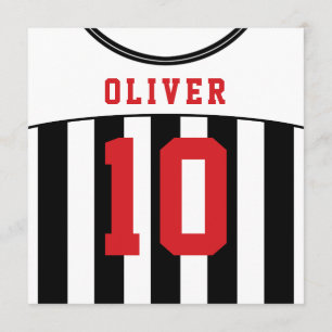 Soccer Jersey Thved Party nodigt Sjabloon uit, roo Kaart