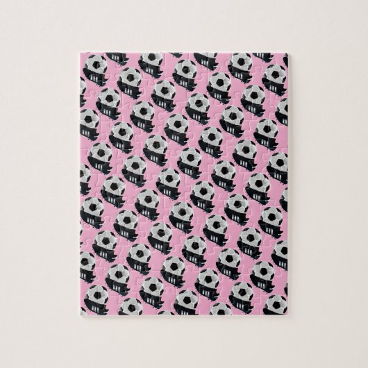 Soccer Jigsaw Puzzle Soft Baby Pink  Legpuzzel (Verticaal)