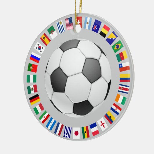 SOCCER KERAMISCH ORNAMENT (Links)