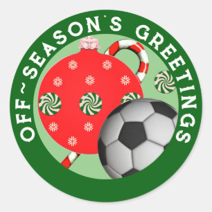 Soccer Kerstfeestdag Gift Stickers