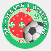 Soccer Kerstfeestdag Gift Stickers (Voorkant)