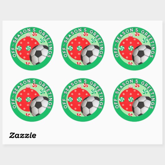 Soccer Kerstfeestdag Gift Stickers (Vel)