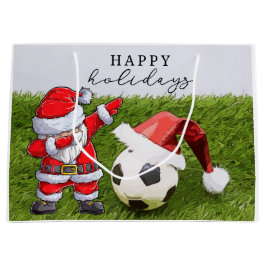 Soccer Kerstfootball Santa Dabbing Feestdagen Groot Cadeauzakje