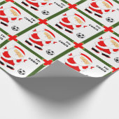Soccer Kerstmis Cadeaupapier (Hoek)