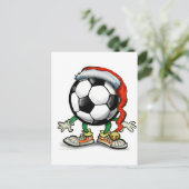 Soccer Kerstmis Feestdagenkaart (Staand voorkant)
