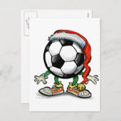 Soccer Kerstmis Feestdagenkaart (Voorkant / Achterkant)