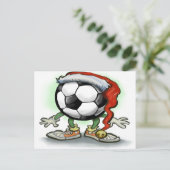 Soccer Kerstmis Feestdagenkaart (Staand voorkant)