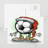 Soccer Kerstmis Feestdagenkaart (Voorkant / Achterkant)