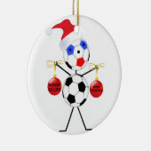 Soccer Kerstmis Keramisch Ornament (Rechts)