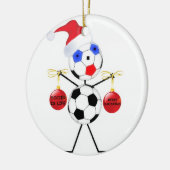 Soccer Kerstmis Keramisch Ornament (Links)