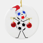 Soccer Kerstmis Keramisch Ornament (Achterkant)