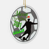 Soccer Kerstmis Keramisch Ornament (Rechts)