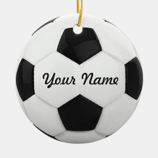 Soccer Kerstmis Keramisch Ornament (Voorkant)