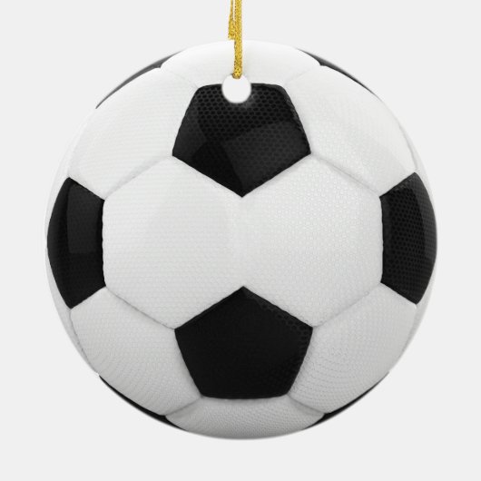 Soccer Kerstmis Keramisch Ornament (Achterkant)