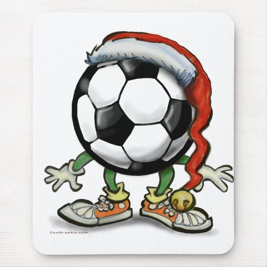 Soccer Kerstmis Muismat (Voorkant)