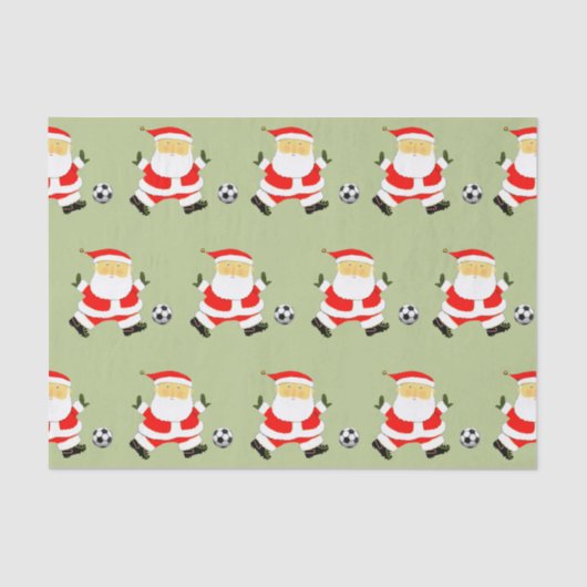 Soccer Kerstmis Tissuepapier (Voorkant)