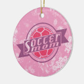 Soccer Kerstversiering, Voetbal Mam Keramisch Ornament (Links)