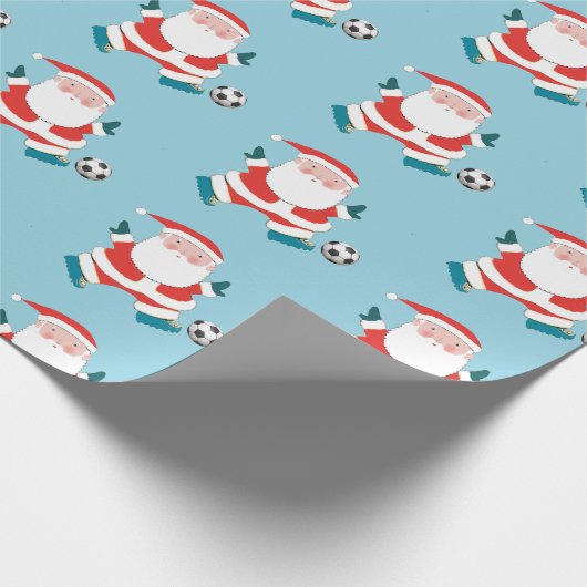 Soccer kerstwrapping Paper Cadeaupapier (Hoek)