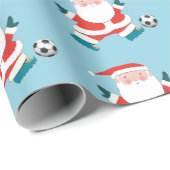 Soccer kerstwrapping Paper Cadeaupapier (Rol Hoek)