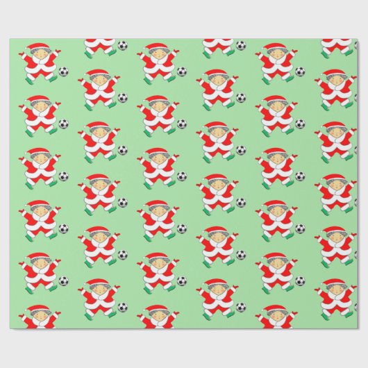 Soccer kerstwrapping Paper Cadeaupapier (Vlak)