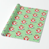 Soccer kerstwrapping Paper Cadeaupapier (Uitgerold)