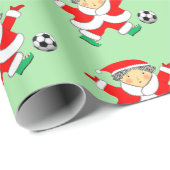 Soccer kerstwrapping Paper Cadeaupapier (Rol Hoek)