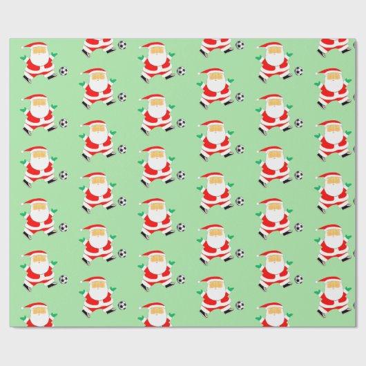 Soccer kerstwrapping Paper Cadeaupapier (Vlak)