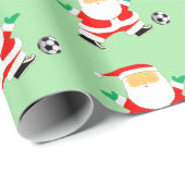 Soccer kerstwrapping Paper Cadeaupapier (Rol Hoek)