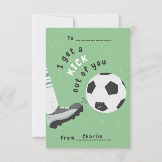 Soccer Kick Classroom Valentijnse kaart (Voorkant)