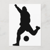 Soccer Kick Silhouette Briefkaart (Voorkant)