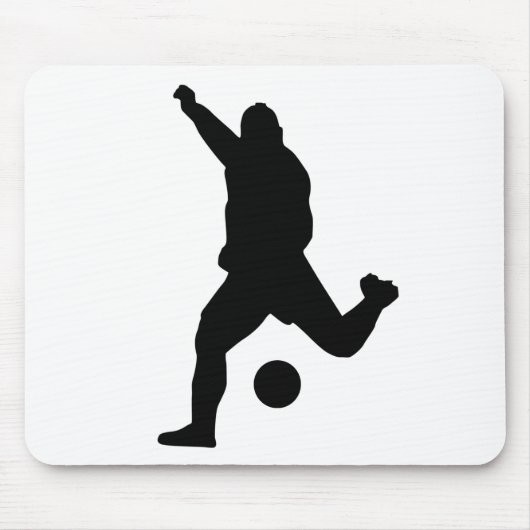 Soccer Kick Silhouette Muismat (Voorkant)