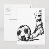 SOCCER KICKER BLACK EN WHITE BRIEFKAART (Voorkant / Achterkant)