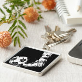 SOCCER KICKER BLACK EN WHITE SLEUTELHANGER (Zijkant)