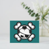 Soccer Kind Pirate Briefkaart (Staand voorkant)