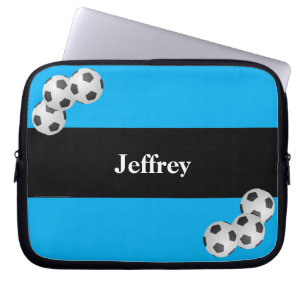 Soccer Laptop Computer - Sleeve, blauw en zwart Sleeve