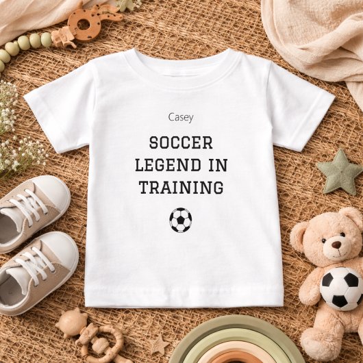Soccer Legend Training Baby Name Outfit