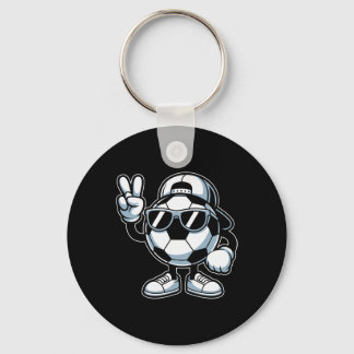Soccer Ll With Sungles Funny Boys Men Soccer Lover Sleutelhanger