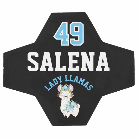 Soccer  Llama  - Blue, Black and White  Voetbal (Enkel)