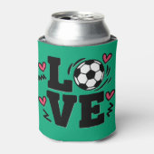 Soccer Love Cute Soccer Player Coach Sports Girls Blikjeskoeler (Blikje Voorkant)