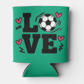 Soccer Love Cute Soccer Player Coach Sports Girls Blikjeskoeler (Voorkant)