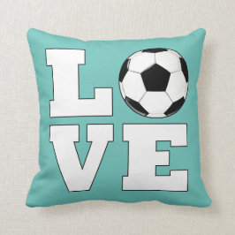 Soccer LOVE Soccer Player Custom Colors Fan Kussen