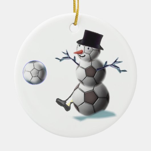 Soccer Lovers kerstcadeautjes Keramisch Ornament (Voorkant)