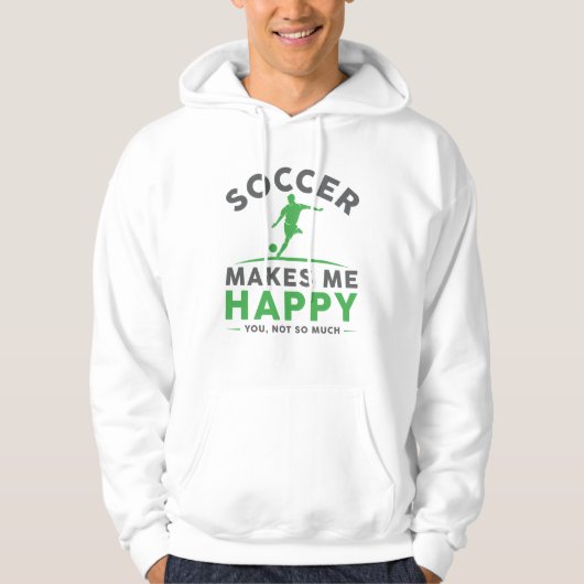 Soccer maakt me gelukkig hoodie (Voorkant)