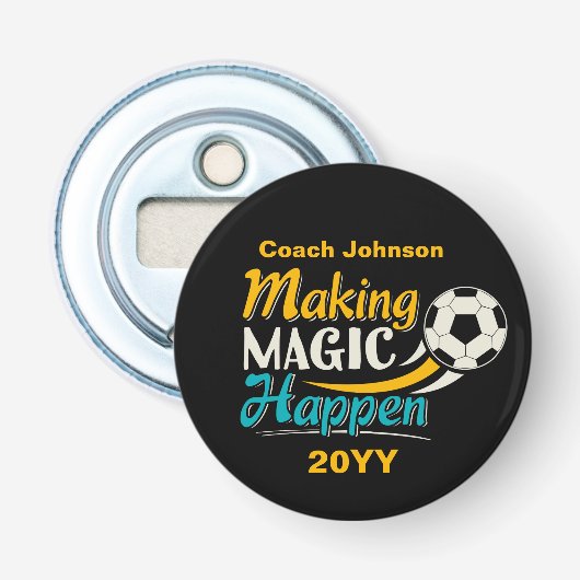Soccer Making Magic Button Flesopener (Voorkant)