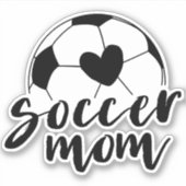 Soccer Mam Heart Ball - GraphicLoveShop Sticker (Voorkant)