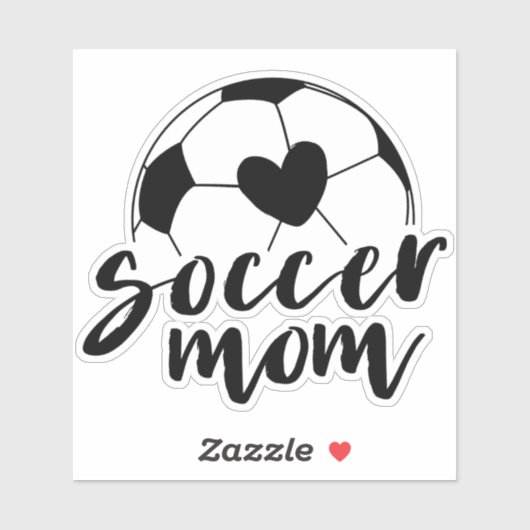 Soccer Mam Heart Ball - GraphicLoveShop Sticker (Vel)