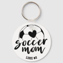 Soccer Mam Heart Ball Persoonlijke naam en nummer