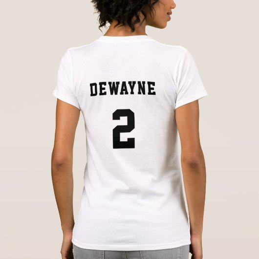 Soccer Mam Heart Ball Persoonlijke naam en nummer T-shirt (Achterkant)