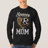 Soccer Mam Leopard Ball Moederdag T-shirt (Voorkant)