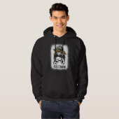 Soccer Mam Life Messy Bun Leopard Moederdag Ble Hoodie (Voorkant volledig)